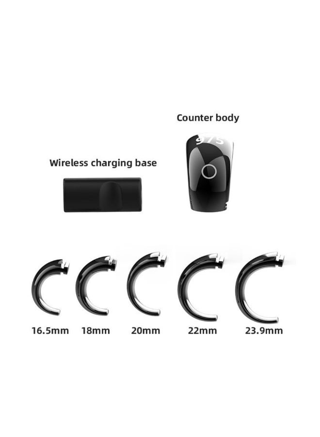 MNT Smart prayer beads ring, multi-size – OLED screen, Bluetooth, black - Image 2